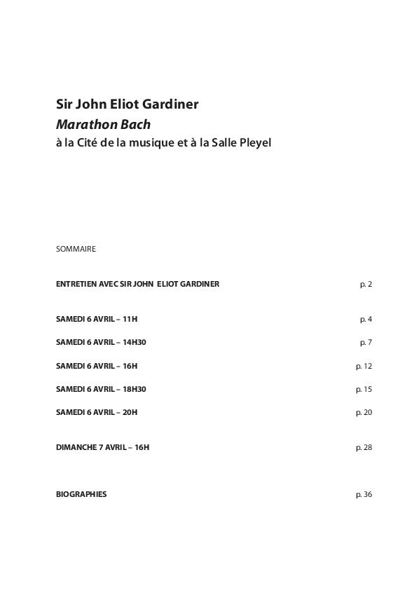 Sir John Eliot Gardiner - Marathon Bach, à la Cité de la musique et à la Salle Pleyel : samedi 6 et dimanche 7 avril 2013 | Cantagrel, Gilles (1937-....). Auteur