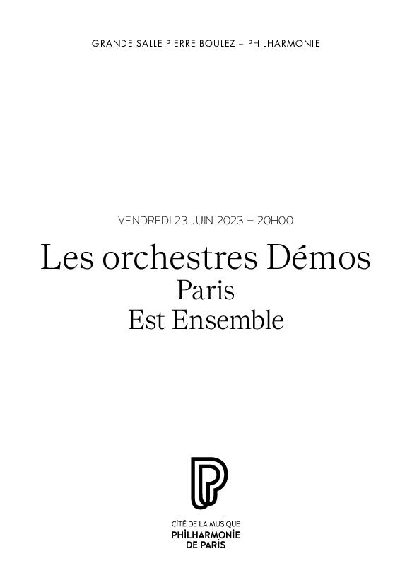 Week-end Orchestres Démos. Les orchestres Démos. Paris Est Ensemble | 